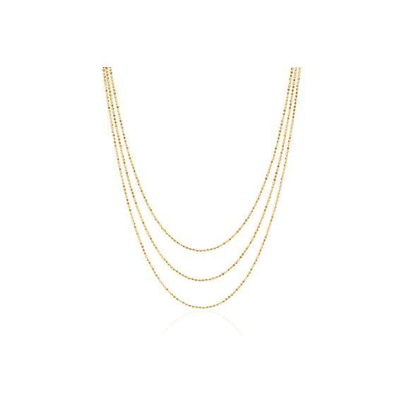 Hasson Triple Layered Chain Necklace-Chain-EF Collection-hurdles-jewelry-boulder-colorado