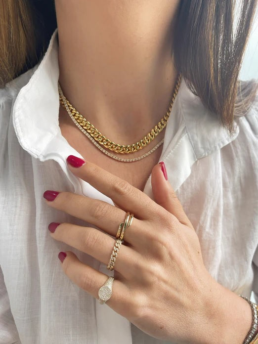Jumbo Curb Chain Necklace-Necklace-EF Collection-hurdles-jewelry-boulder-colorado