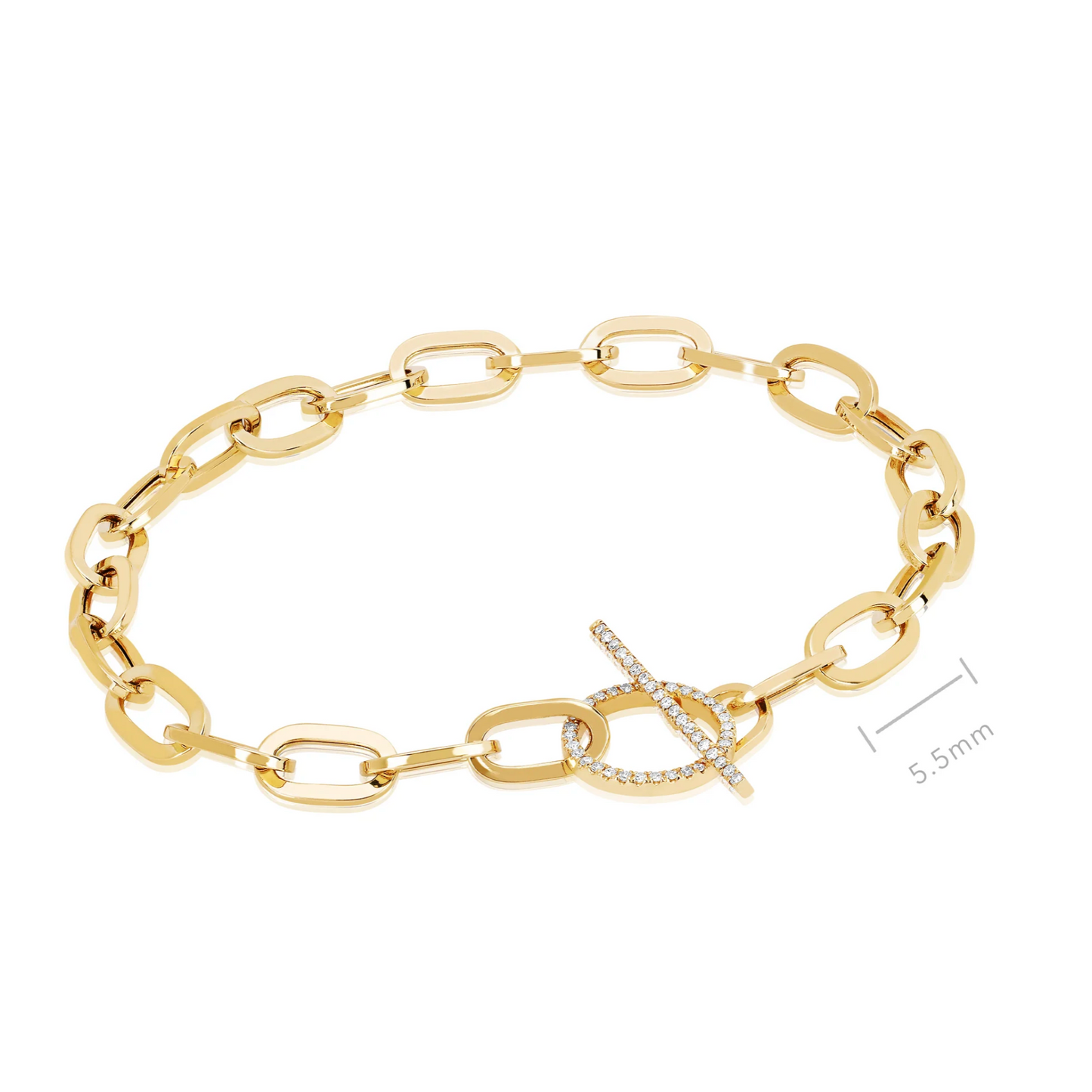 Jumbo Diamond Toggle Bracelet-Bracelet-EF Collection-hurdles-jewelry-boulder-colorado
