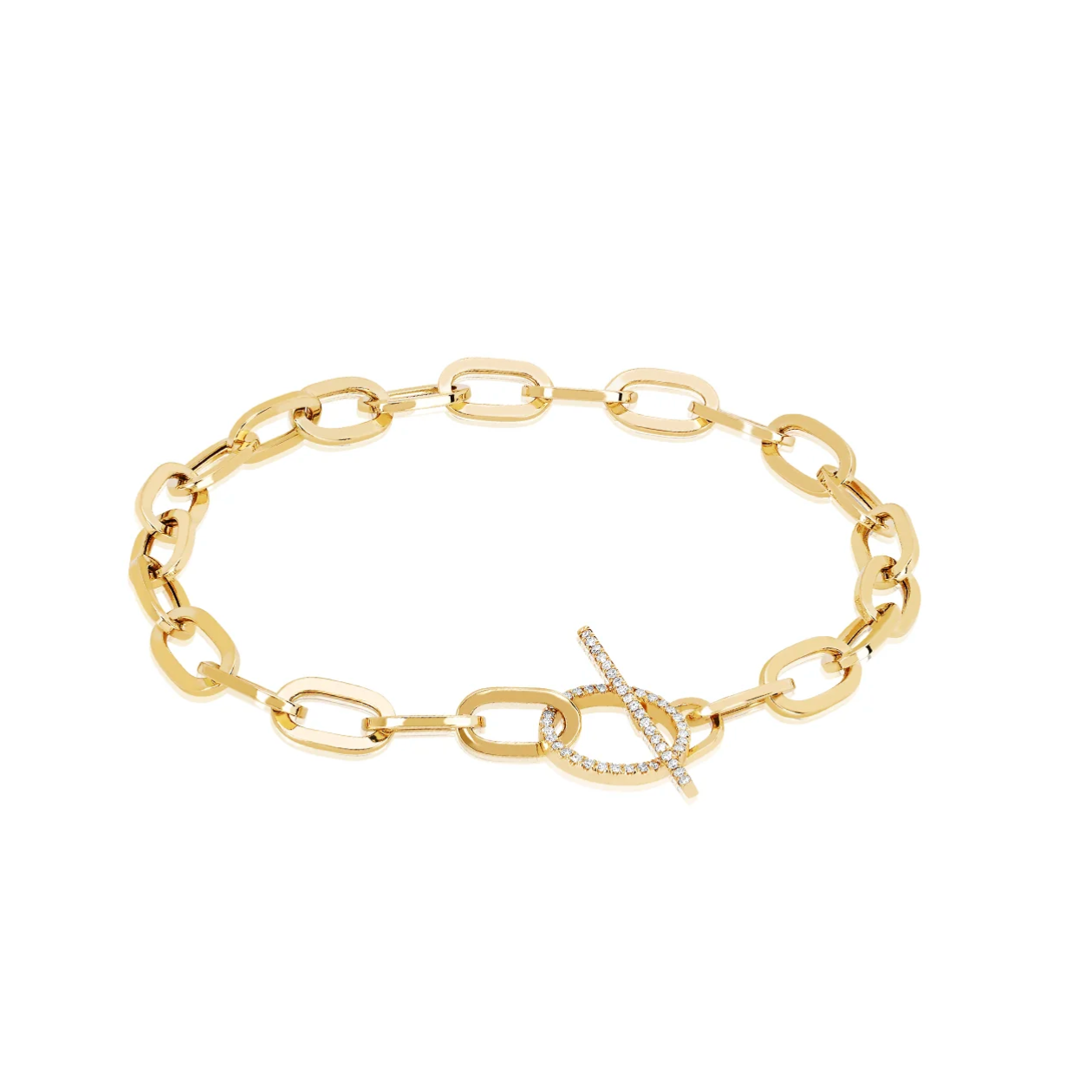 Jumbo Diamond Toggle Bracelet-Bracelet-EF Collection-hurdles-jewelry-boulder-colorado