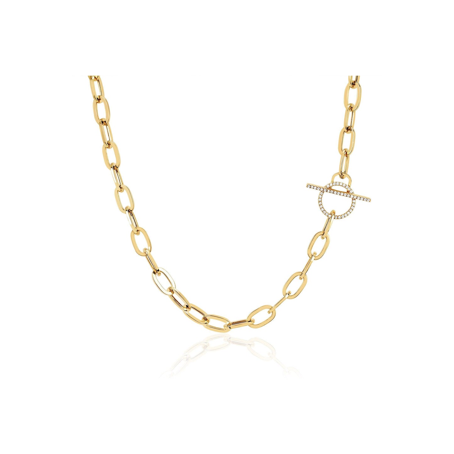 Jumbo Diamond Toggle Necklace-Chain-EF Collection-hurdles-jewelry-boulder-colorado