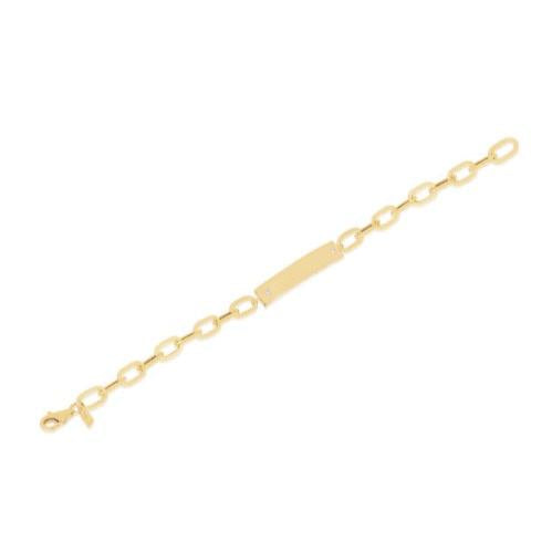 Jumbo Link Name Plate Bracelet-Bracelet-EF Collection-14K Yellow Gold-hurdles-jewelry-boulder-colorado