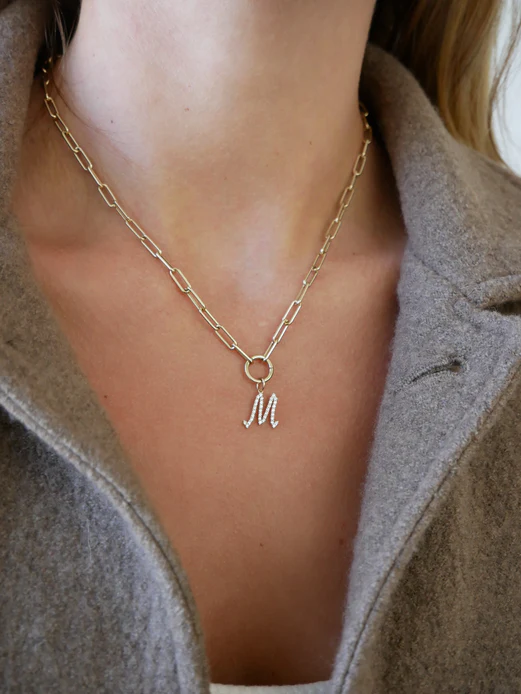 Jumbo Script Diamond Initial Charms / Pendants-Pendant Charm-EF Collection-A-hurdles-jewelry-boulder-colorado