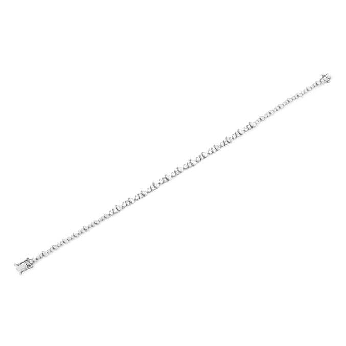 Multi Faceted Diamond Eternity Bracelet-Bracelet-EF Collection-14K White Gold-hurdles-jewelry-boulder-colorado