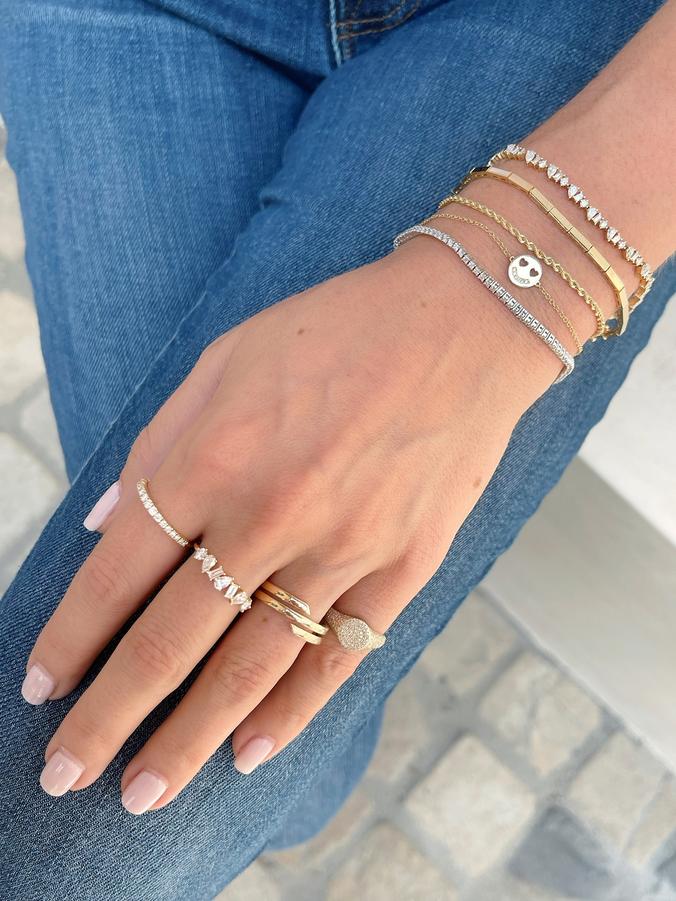 Multi Faceted Diamond Eternity Bracelet-Bracelet-EF Collection-14K White Gold-hurdles-jewelry-boulder-colorado