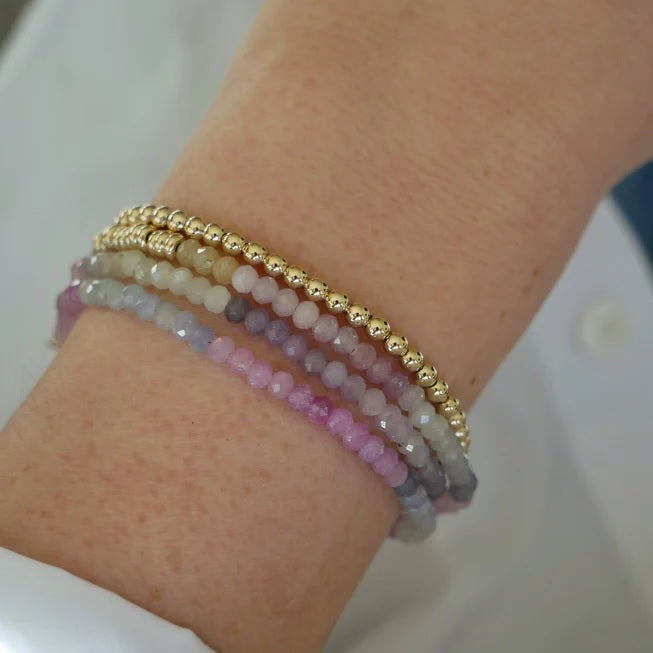 Ombré Sapphire Birthstone Bead Necklace & Triple Wrap Bracelet-Necklace-EF Collection-hurdles-jewelry-boulder-colorado