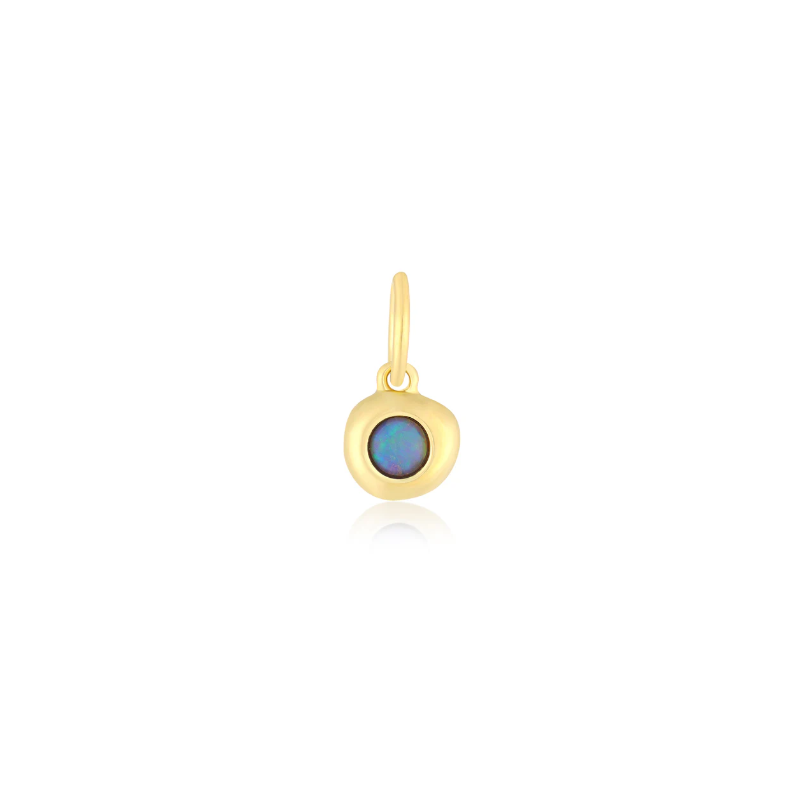Opal Pillow Birthstone Charm - October Birthstone-Pendant Charm-EF Collection-hurdles-jewelry-boulder-colorado