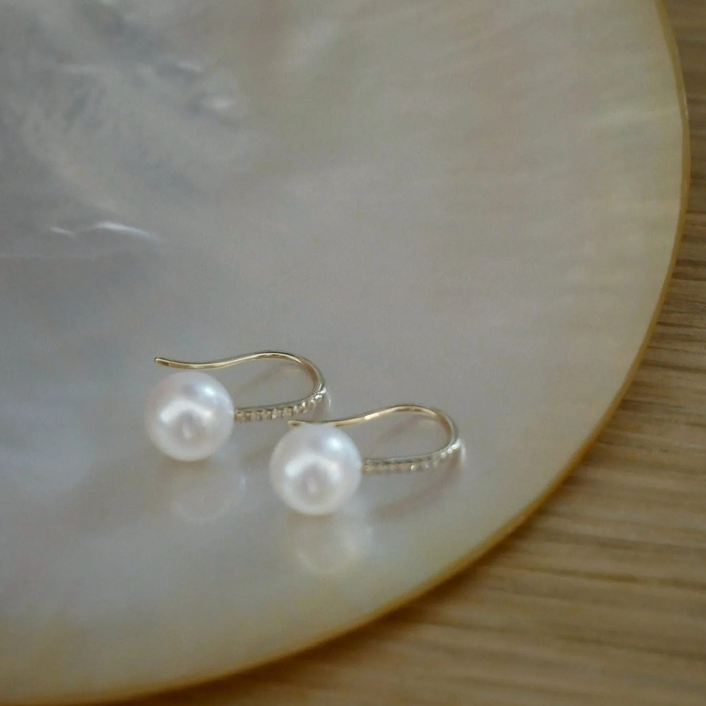 Pearl Ball Drop Earrings-Earrings-EF Collection-14K White Gold-hurdles-jewelry-boulder-colorado