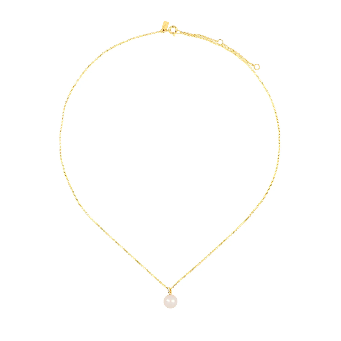 Pearl Drop Necklace-Necklace-EF Collection-14K Yellow Gold-hurdles-jewelry-boulder-colorado