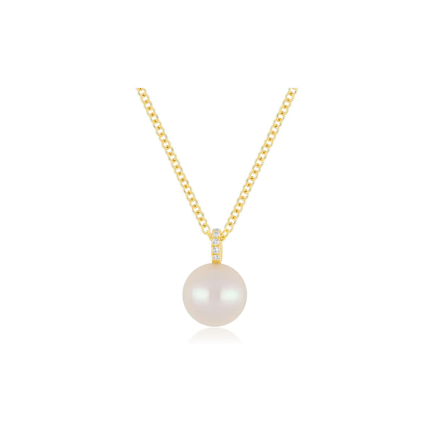 Pearl Drop Necklace-Necklace-EF Collection-14K Yellow Gold-hurdles-jewelry-boulder-colorado