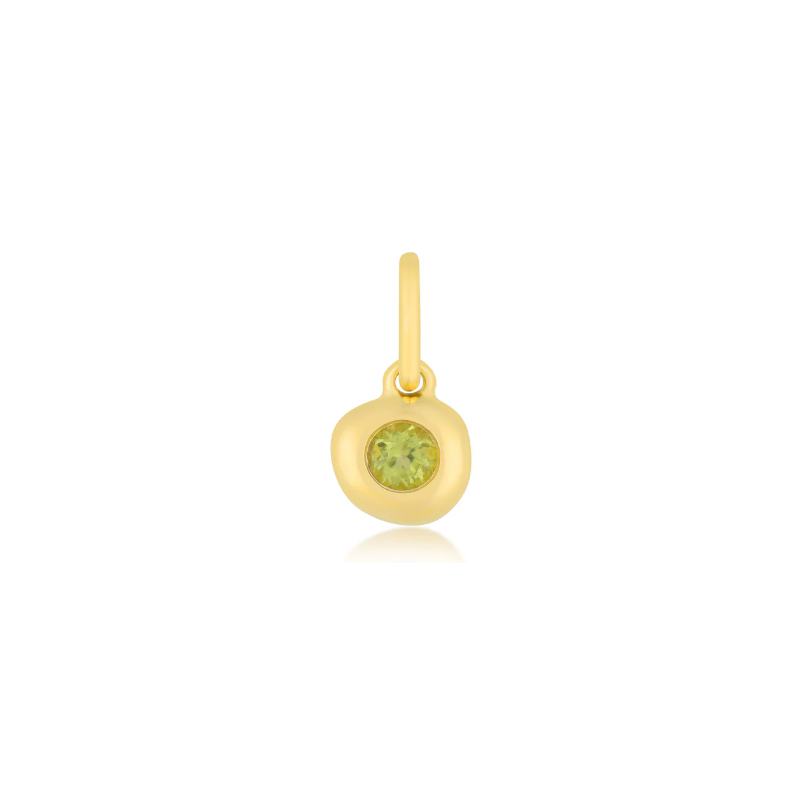 Peridot Pillow Birthstone Charm - August Birthstone-Pendant Charm-EF Collection-hurdles-jewelry-boulder-colorado