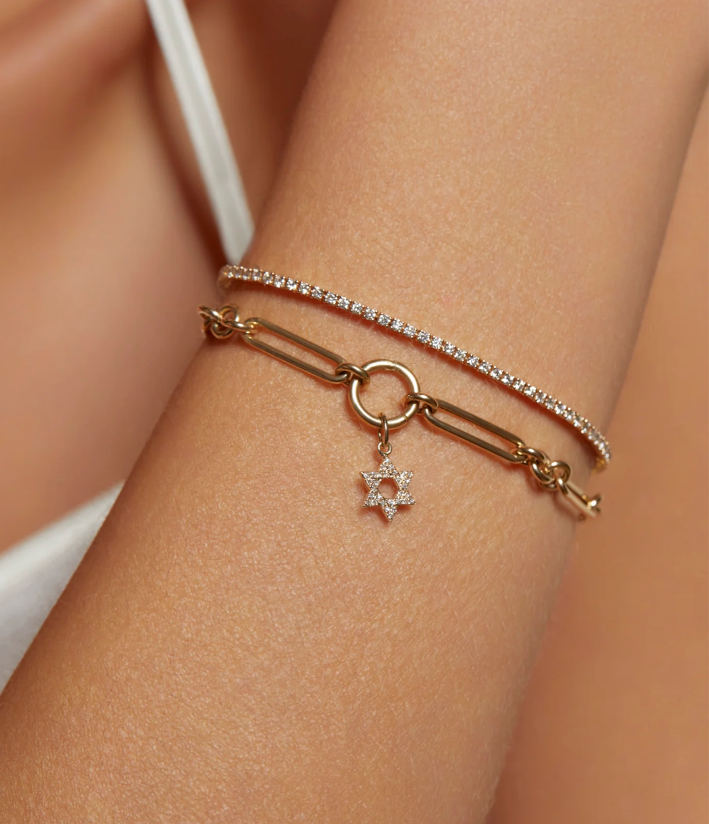 Star of David Charm / Pendant-Pendant Charm-EF Collection-14K Yellow Gold-hurdles-jewelry-boulder-colorado