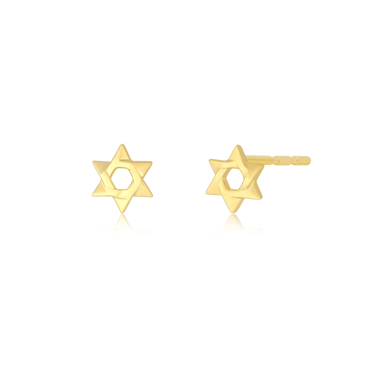 Star of David Stud Earrings-Earrings-EF Collection-14K Rose Gold-Pair-hurdles-jewelry-boulder-colorado
