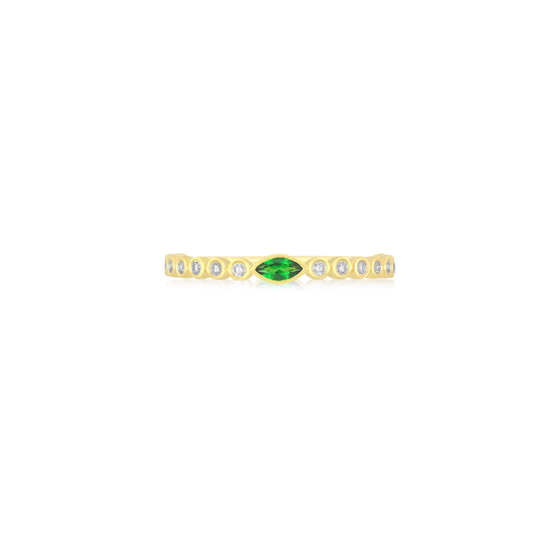 Tsavorite Garnet & Diamond Stackable Ring-Ring-EF Collection-I don' know or see my size-hurdles-jewelry-boulder-colorado