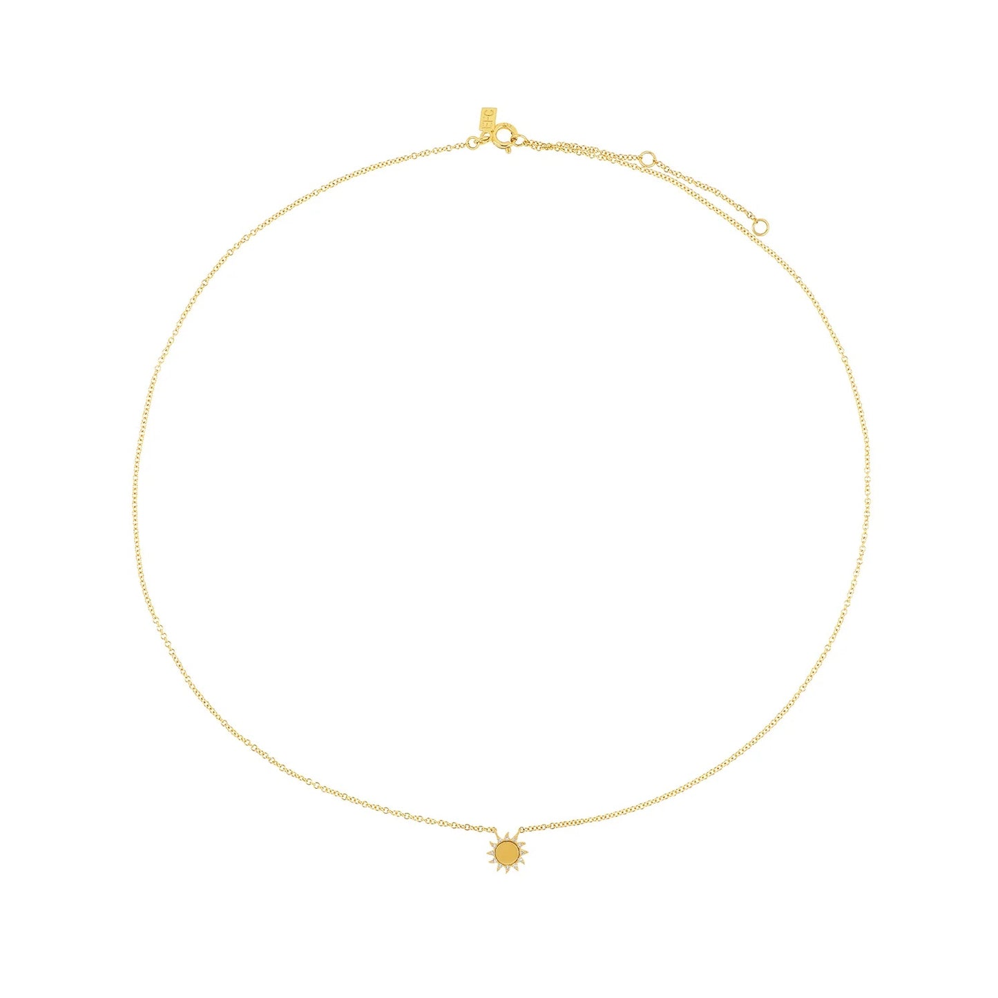 You Are My Sunshine Diamond Necklace-Necklace-EF Collection-14K Yellow Gold-hurdles-jewelry-boulder-colorado