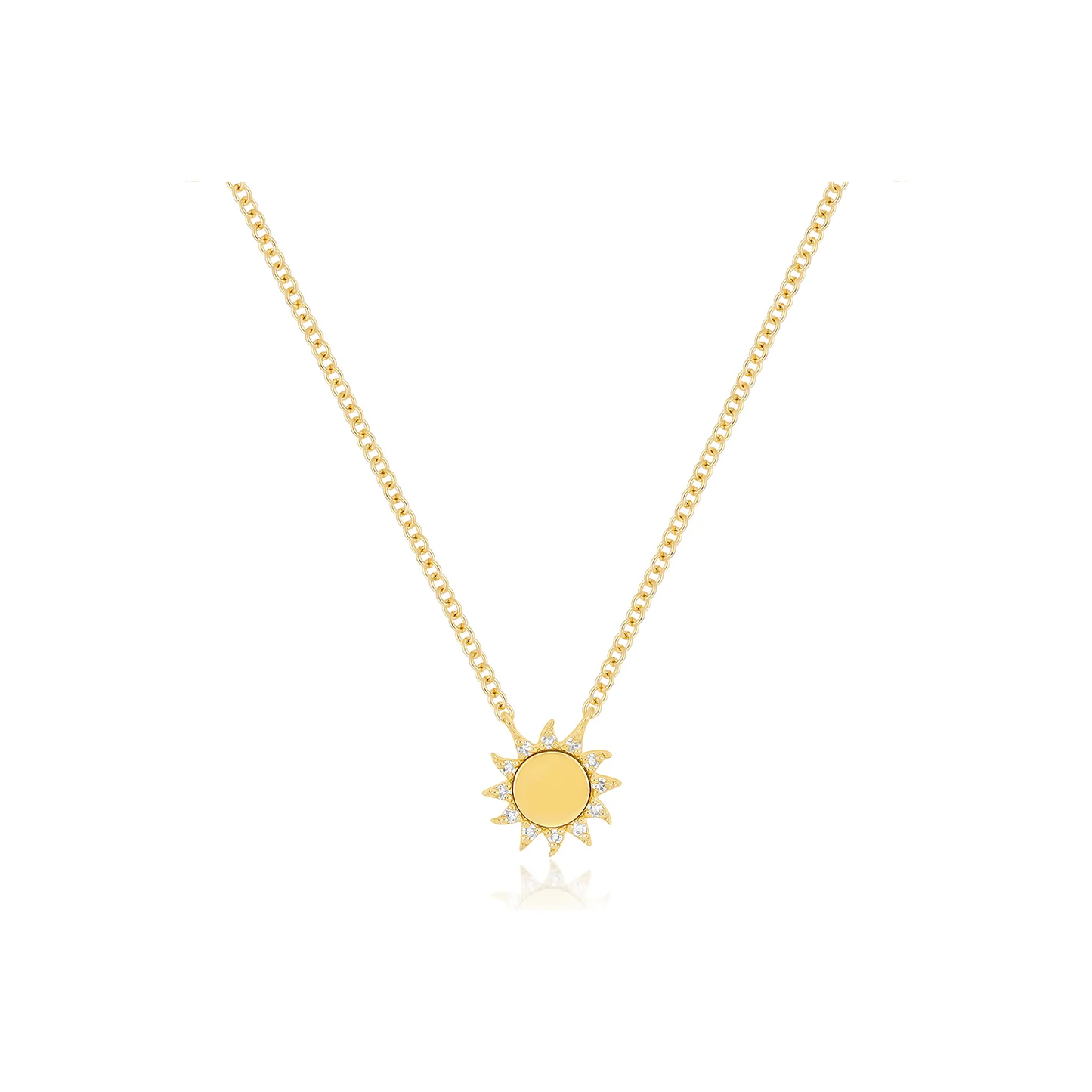 You Are My Sunshine Diamond Necklace-Necklace-EF Collection-14K Yellow Gold-hurdles-jewelry-boulder-colorado