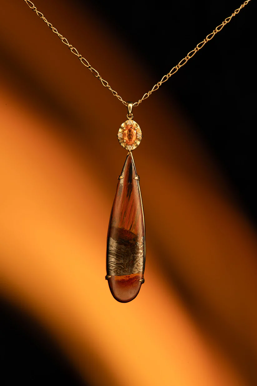 Australian Marra Mamba Tiger's Eye Necklace-Necklace-Eleux Jewelry-hurdles-jewelry-boulder-colorado