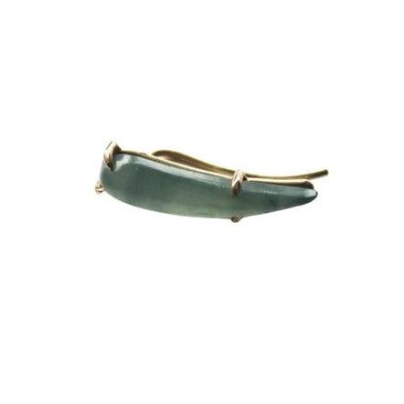 Carved Gemstone Ear Climbers-Earrings-Eleux Jewelry-Left Jade-hurdles-jewelry-boulder-colorado