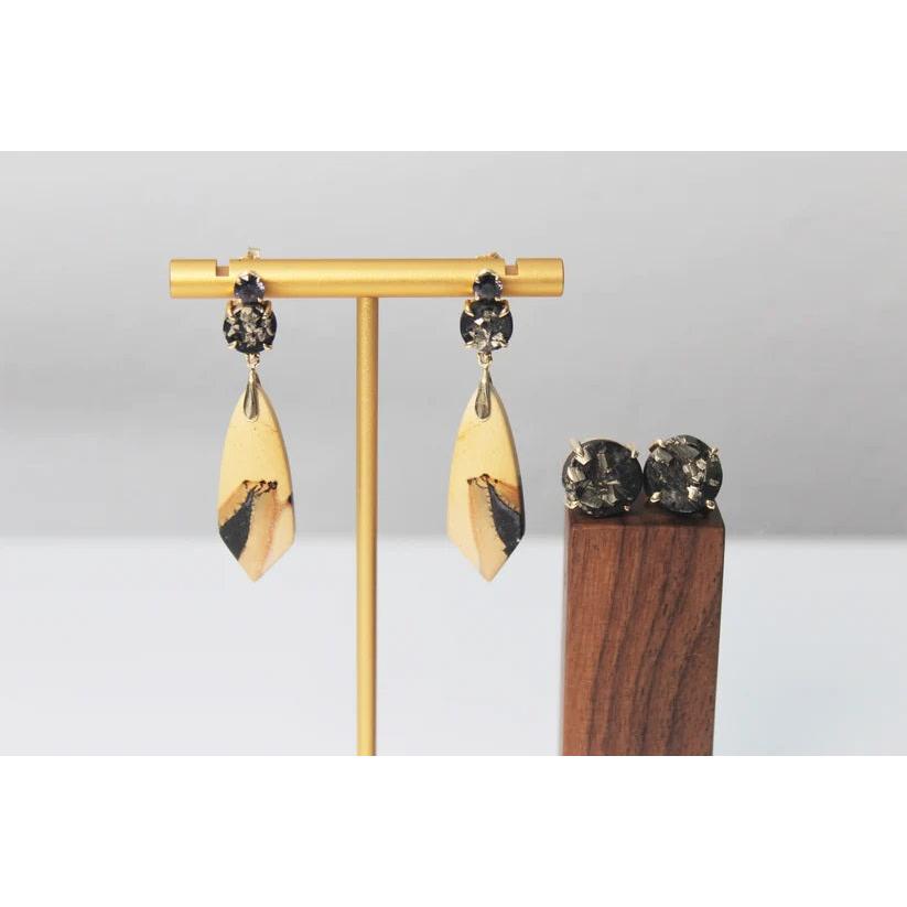 Goldfinch Earrings-Earrings-Eleux Jewelry-hurdles-jewelry-boulder-colorado