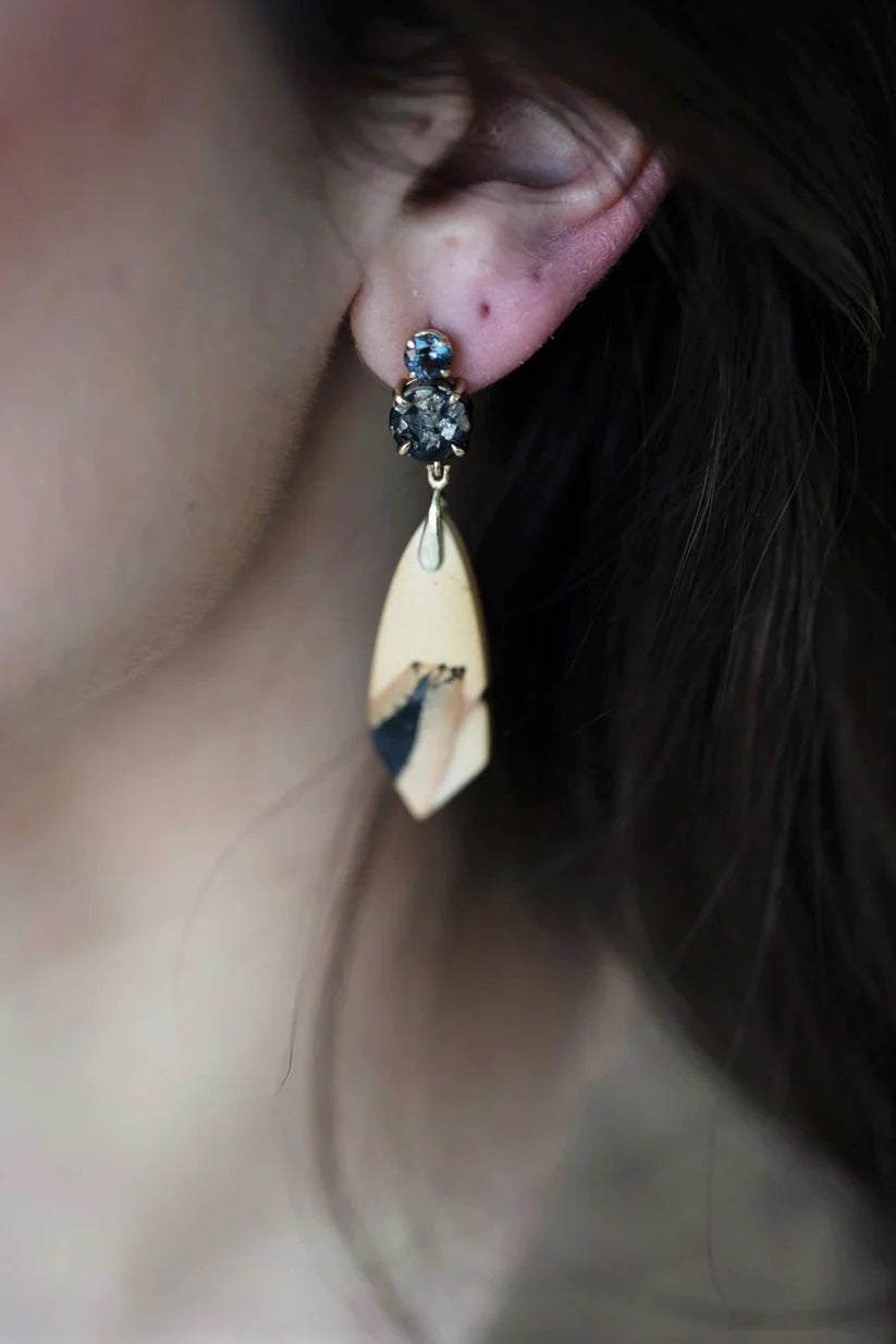 Goldfinch Earrings-Earrings-Eleux Jewelry-hurdles-jewelry-boulder-colorado