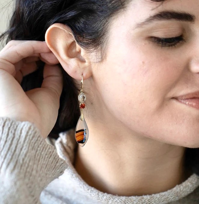 Monarch Earrings-Earrings-Eleux Jewelry-hurdles-jewelry-boulder-colorado