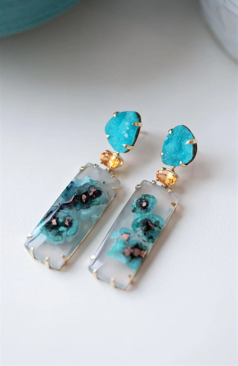 Santorini Earrings-Earrings-Eleux Jewelry-hurdles-jewelry-boulder-colorado