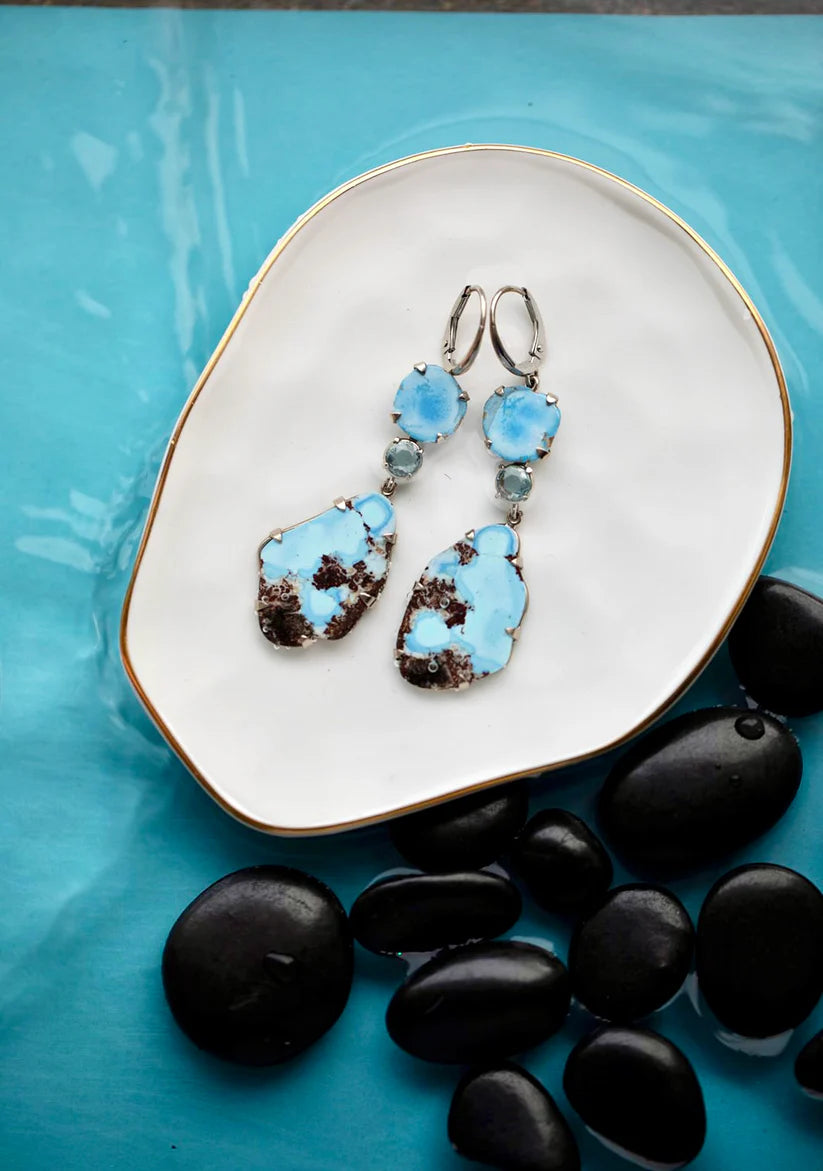 Tide Pool Earrings-Earrings-Eleux Jewelry-hurdles-jewelry-boulder-colorado