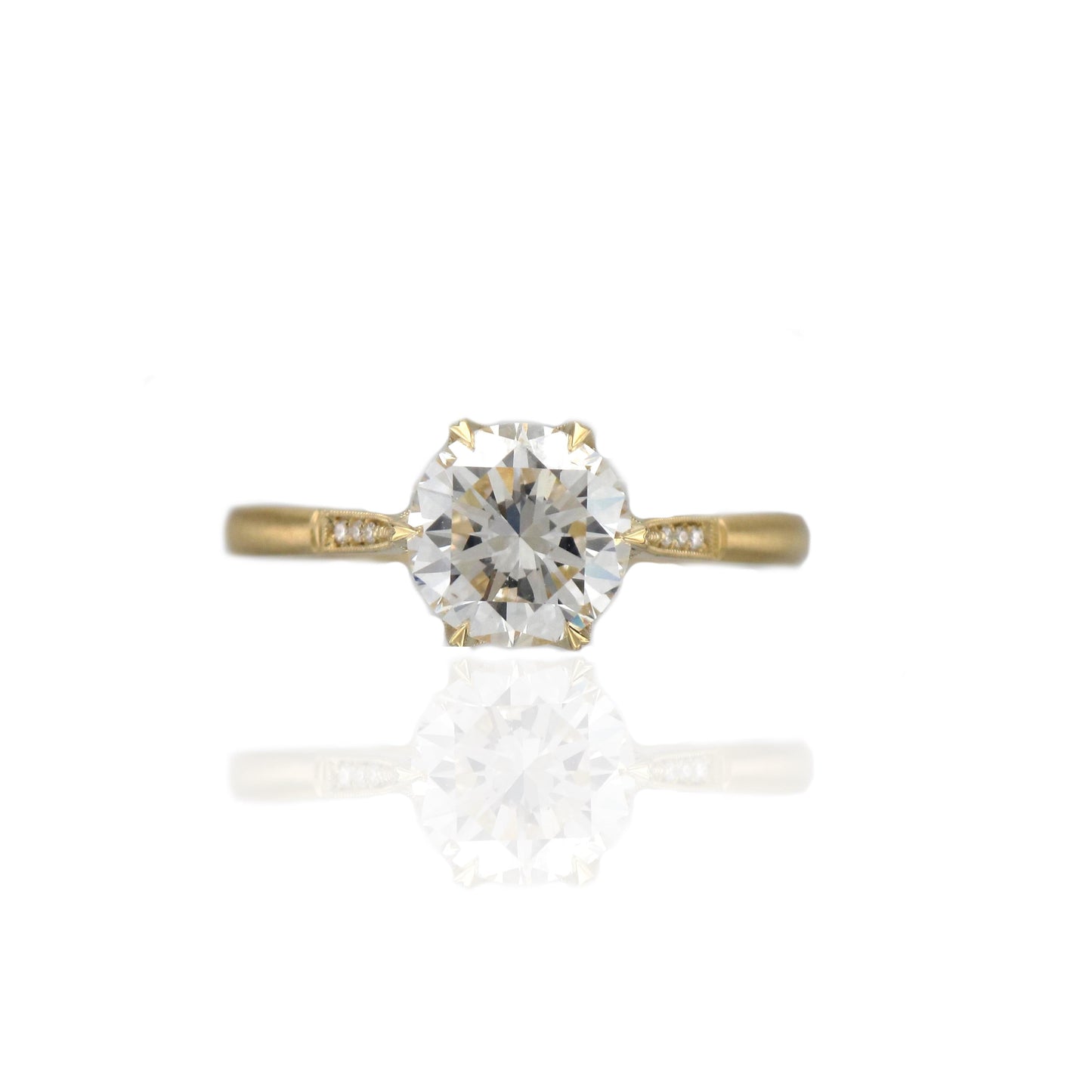 Grace Six Prong Cathedral Diamond Solitaire Ring-Engagement Ring-Erika Winters-I don' know or see my size-hurdles-jewelry-boulder-colorado