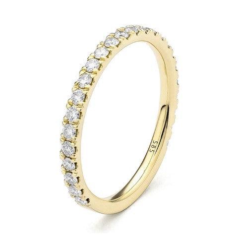 0.50 Carat Diamond Band - Yellow Gold-Ring-Facet Barcelona-I don' know or see my size-hurdles-jewelry-boulder-colorado