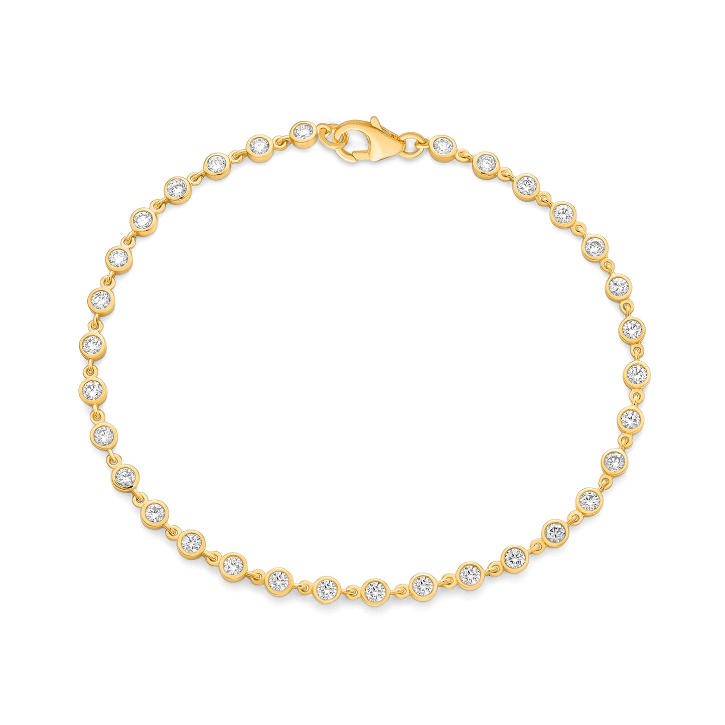 Bezel Set Diamond Tennis Bracelet-Bracelet-Facet Barcelona-hurdles-jewelry-boulder-colorado