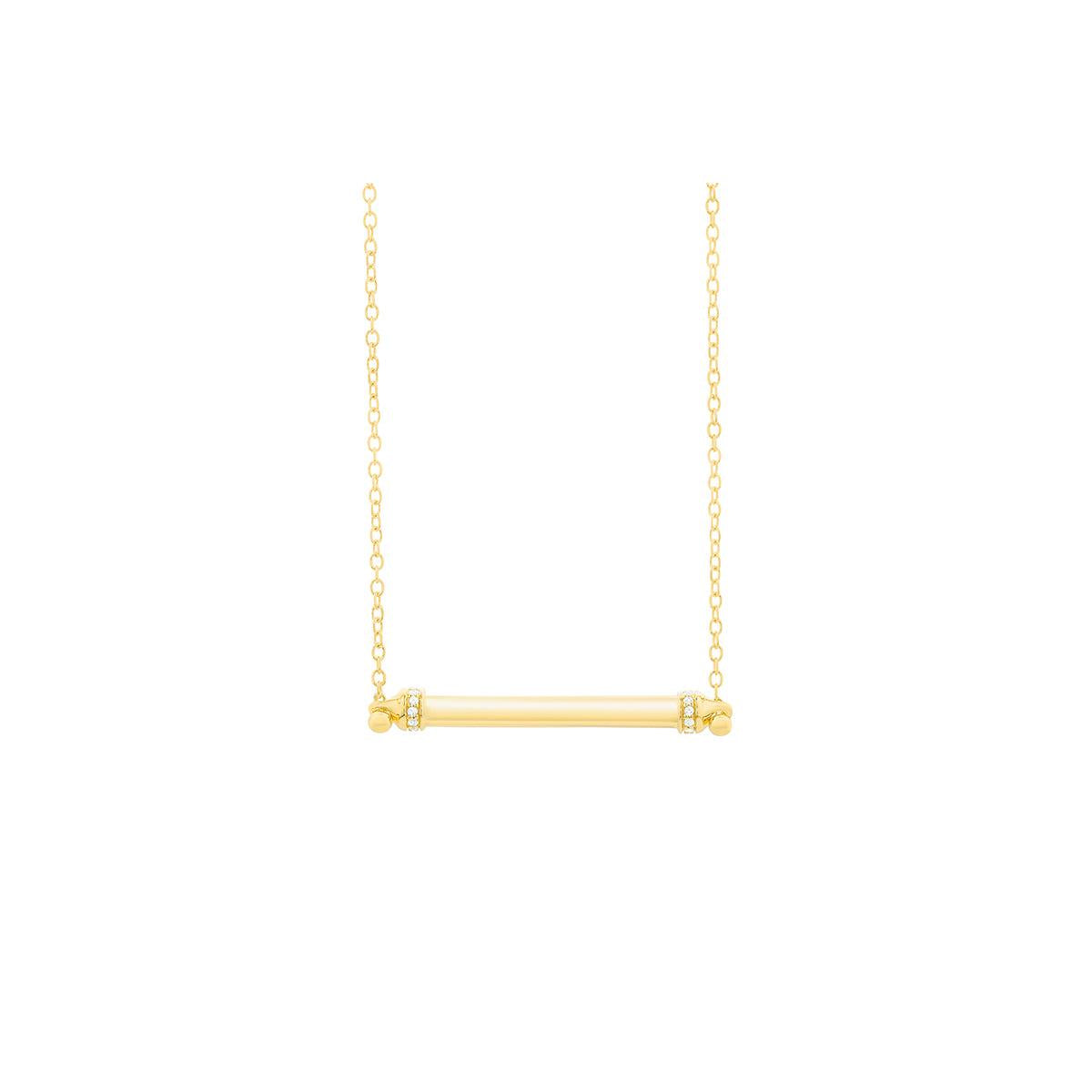 Diamond Bar Necklace-Necklace-Facet Barcelona-hurdles-jewelry-boulder-colorado