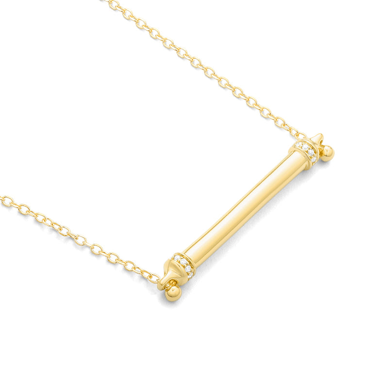 Diamond Bar Necklace-Necklace-Facet Barcelona-hurdles-jewelry-boulder-colorado