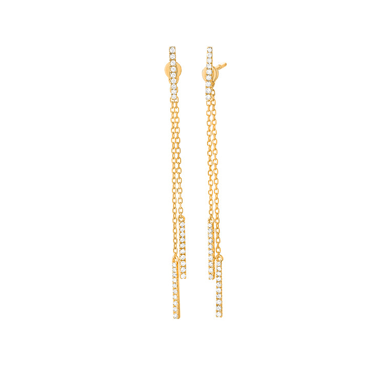 Diamond Bar Studs with Jackets-Earrings-Facet Barcelona-hurdles-jewelry-boulder-colorado