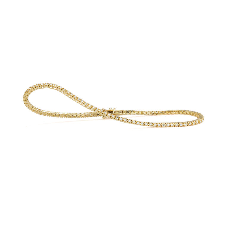 Diamond Tennis Bracelet - 0.50 Carats-Bracelet-Facet Barcelona-14K White Gold-hurdles-jewelry-boulder-colorado