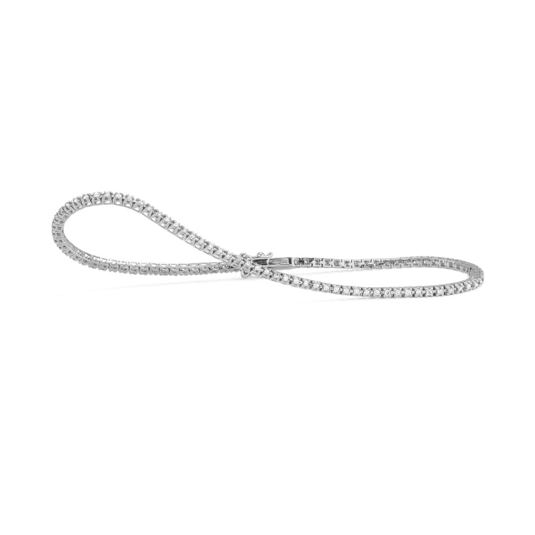 Diamond Tennis Bracelet - 0.50 Carats-Bracelet-Facet Barcelona-14K White Gold-hurdles-jewelry-boulder-colorado