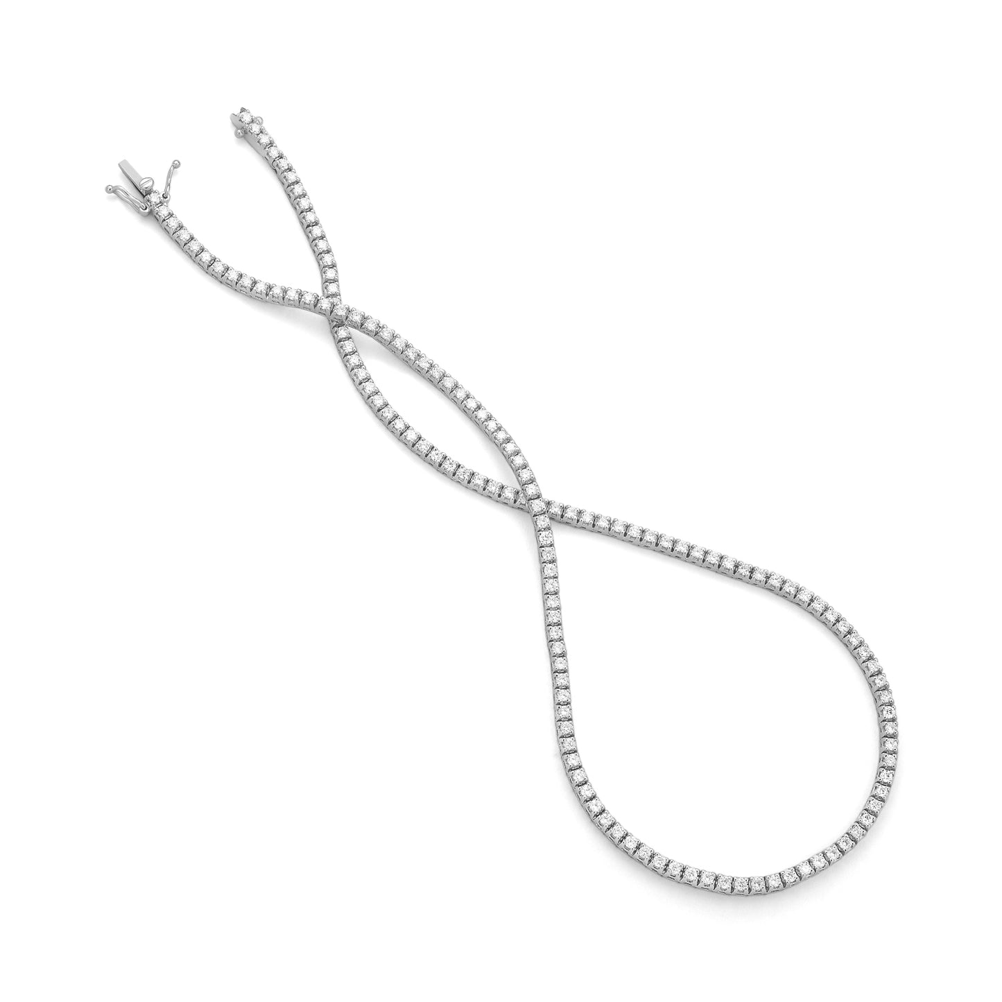 Diamond Tennis Necklace - 4.60 Carats-Necklace-Facet Barcelona-hurdles-jewelry-boulder-colorado