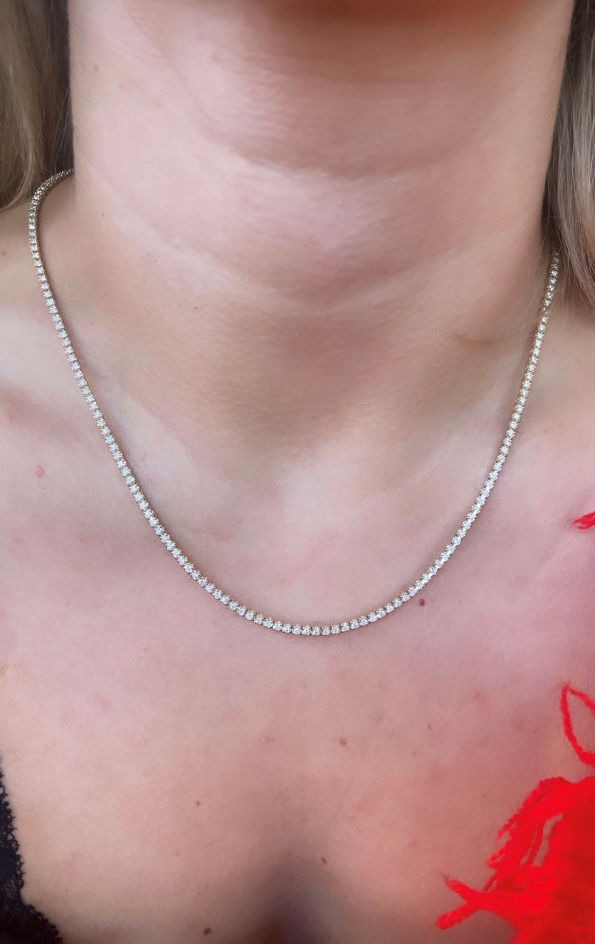 Diamond Tennis Necklace-Necklace-Facet Barcelona-hurdles-jewelry-boulder-colorado