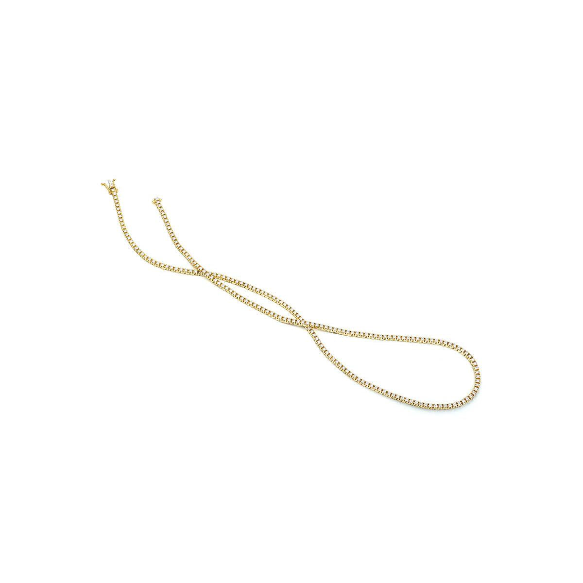 Diamond Tennis Necklace-Necklace-Facet Barcelona-hurdles-jewelry-boulder-colorado