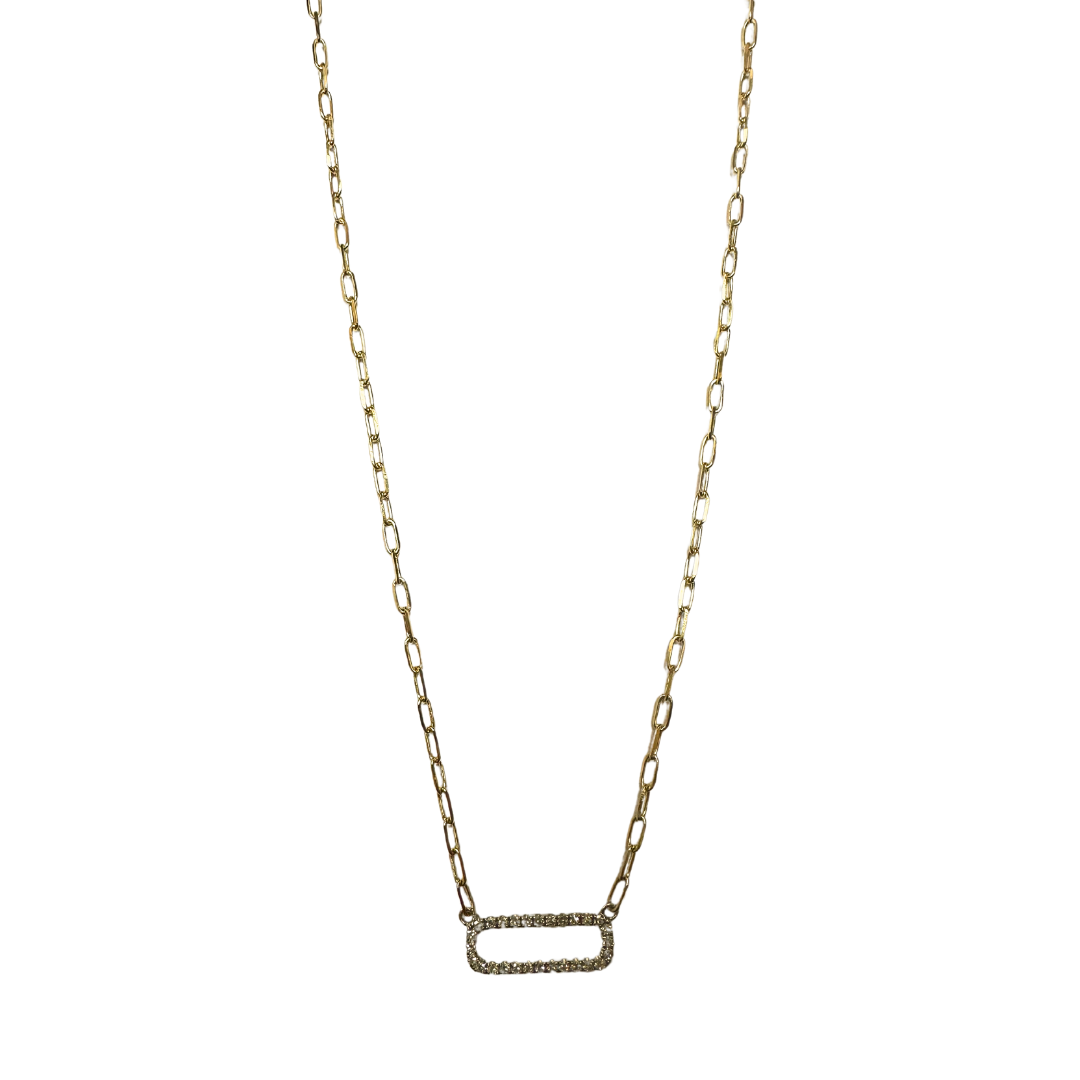 Paperclip Diamond Necklace-Necklace-Heera Moti-hurdles-jewelry-boulder-colorado