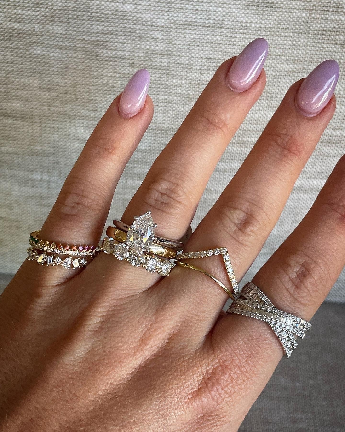 Petite Baguette Diamond Crossover Ring-Ring-Heera Moti-I don' know or see my size-hurdles-jewelry-boulder-colorado