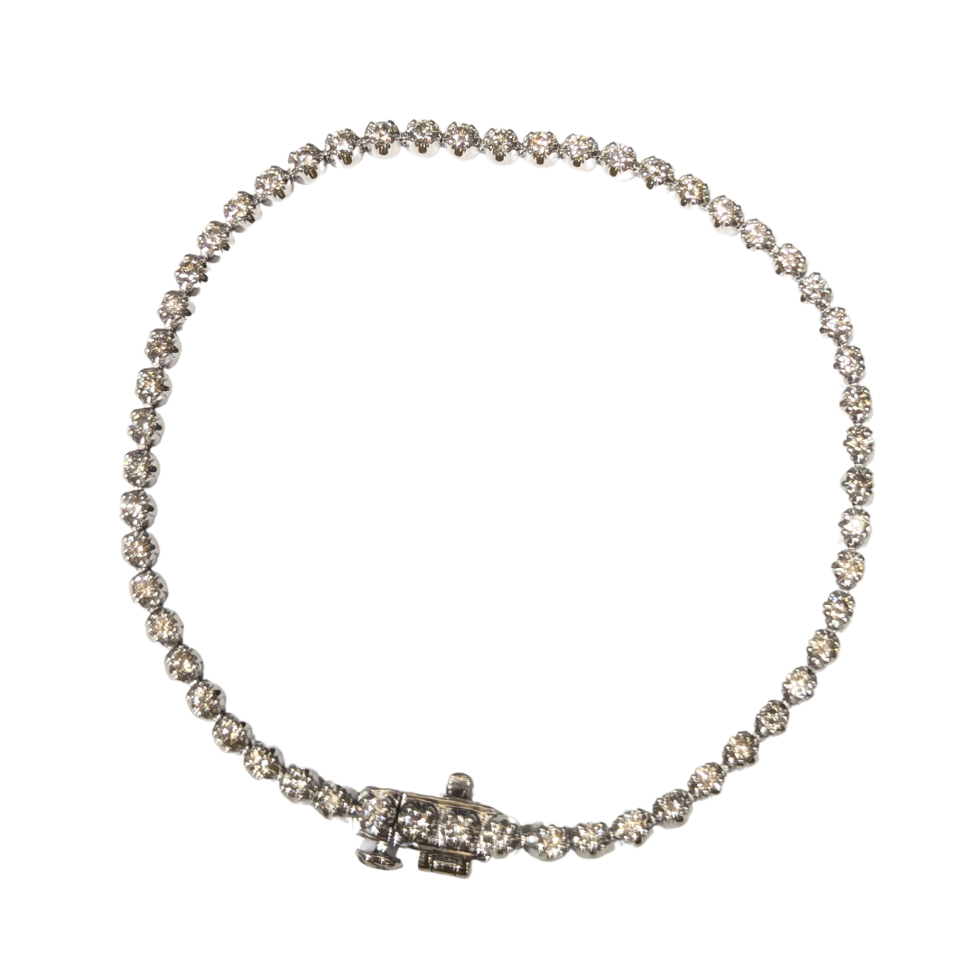 Platinum Diamond Tennis Bracelet - 1.97 Carats Total Weight-Bracelet-Heera Moti-hurdles-jewelry-boulder-colorado