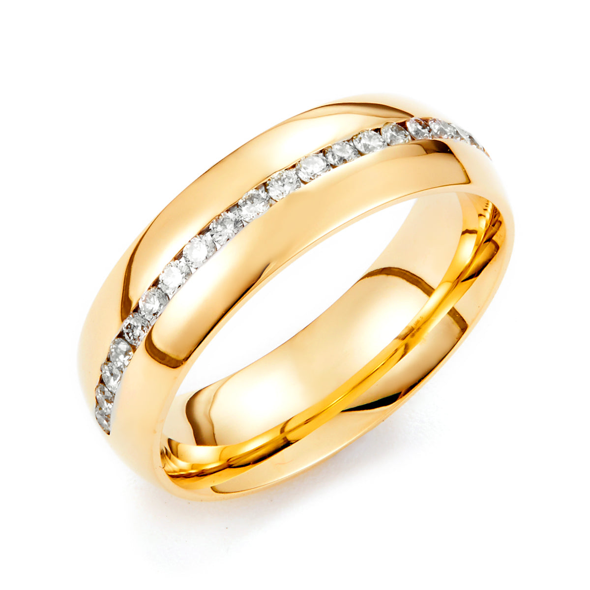 Wide Gold Band with Diamond Inlay-Ring-Heera Moti-I don' know or see my size-hurdles-jewelry-boulder-colorado