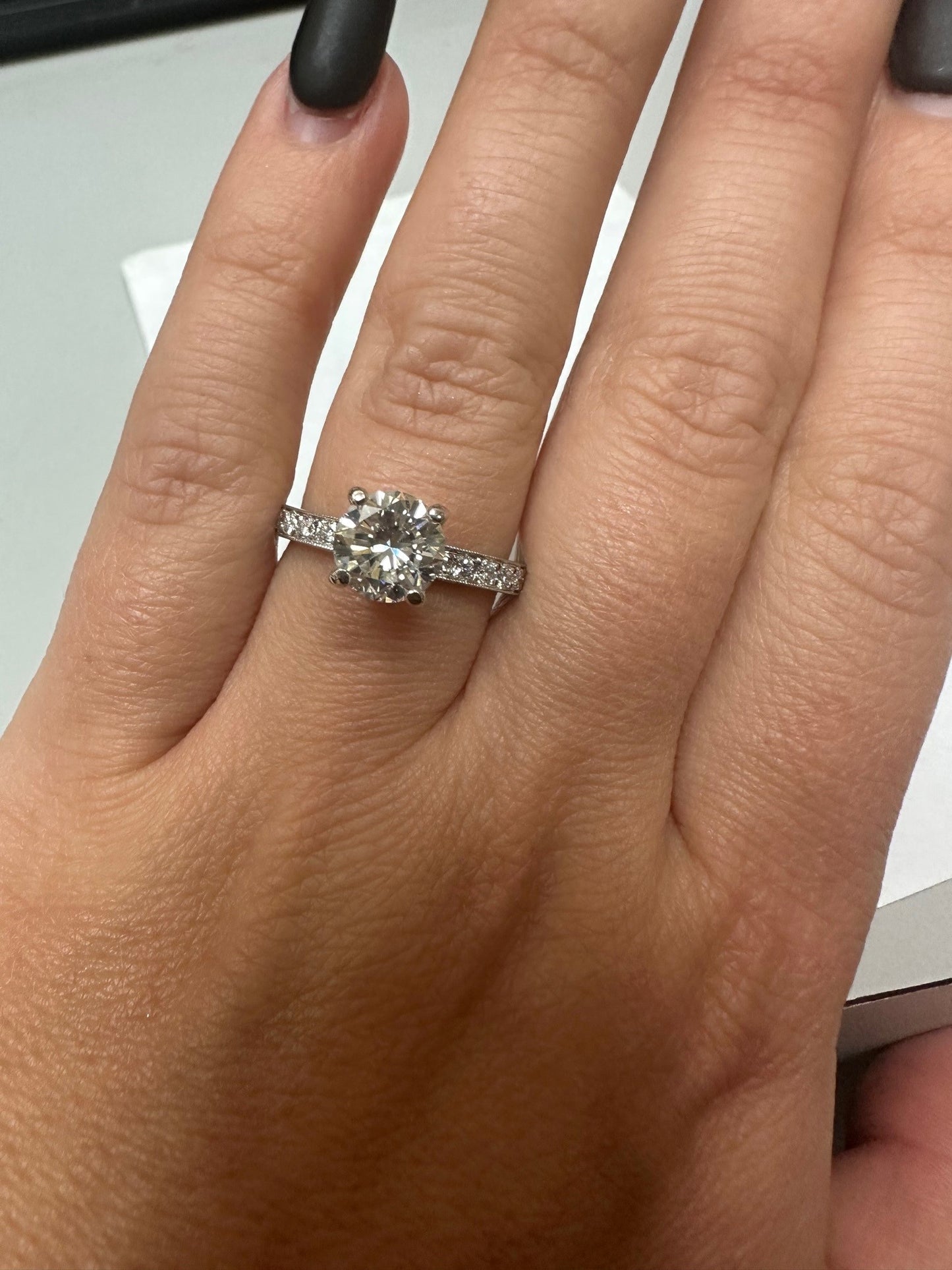1.54 Carat Platinum Engagement Ring-Engagement Ring-Hurdle's Custom Designs-I don' know or see my size-hurdles-jewelry-boulder-colorado