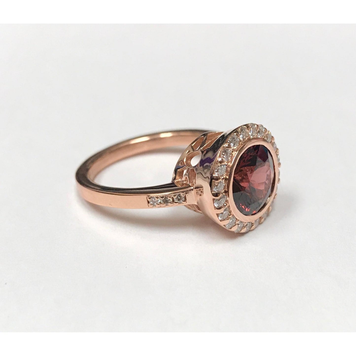 Custom 14k Rose Gold Umba Garnet Ring-Ring-Hurdle's Custom Designs-I don' know or see my size-hurdles-jewelry-boulder-colorado