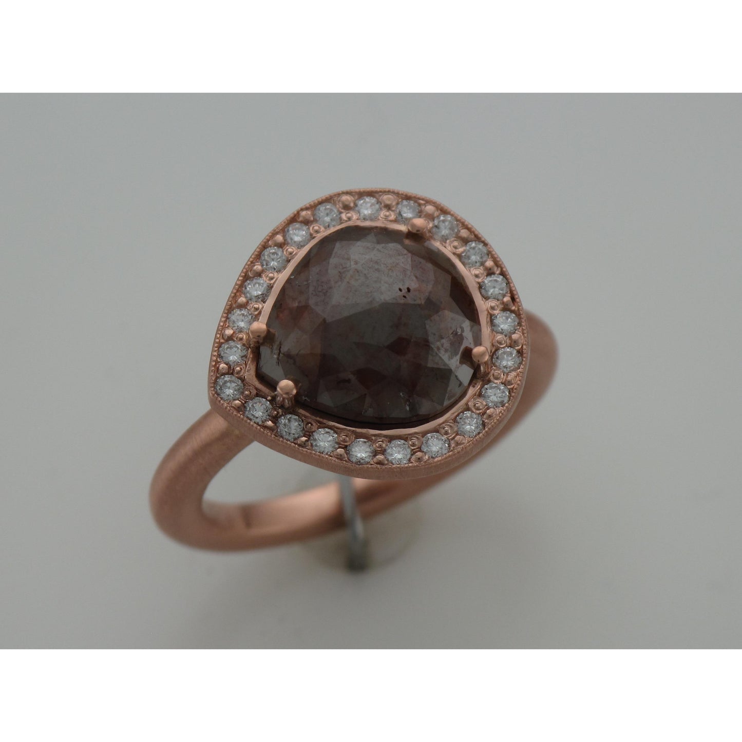 Rose Cut Diamond Halo Ring - Rose Gold-Ring-Hurdle's Custom Designs-I don' know or see my size-hurdles-jewelry-boulder-colorado