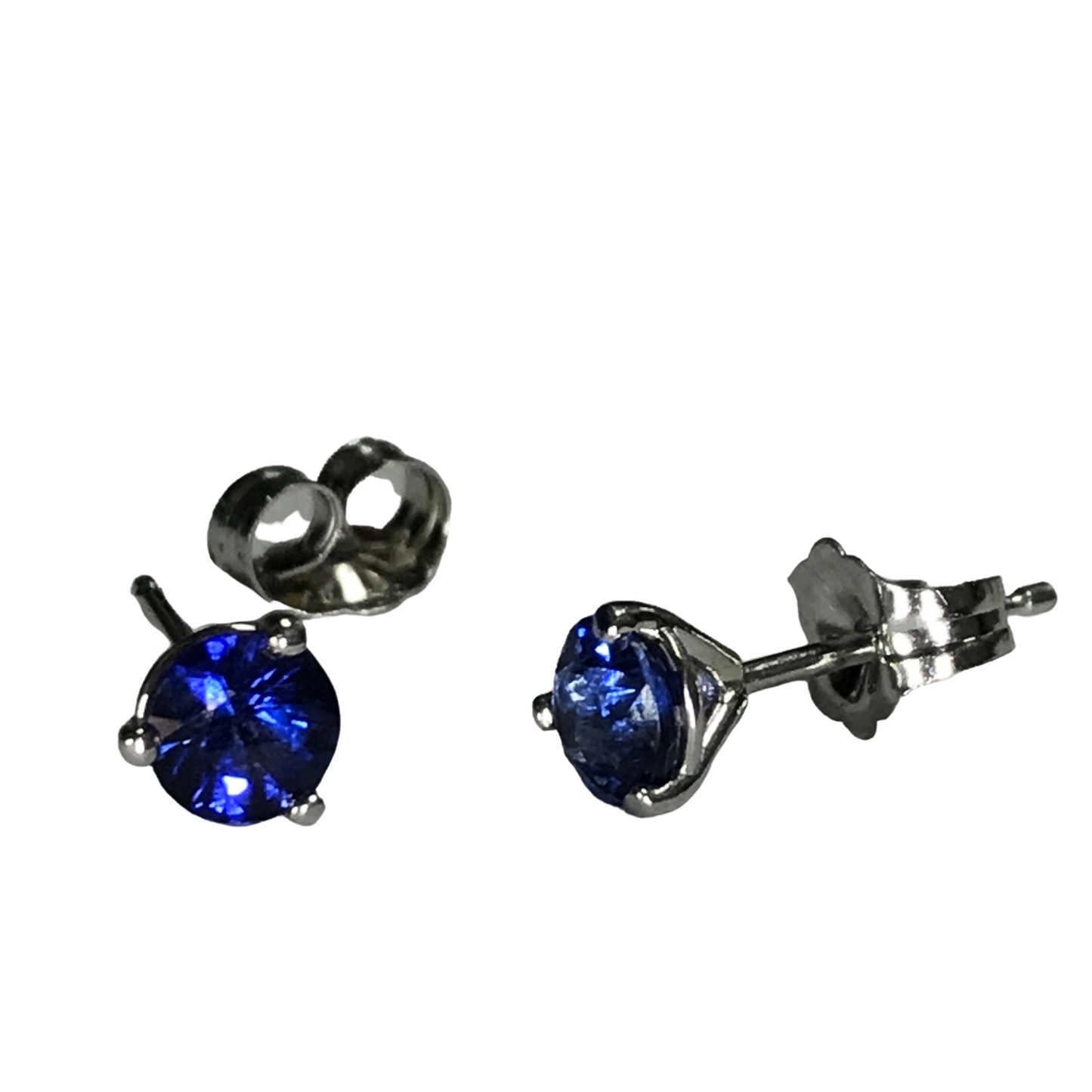 0.75 Carat Sapphire Stud Earrings-Earrings-Hurdle's Jewelry Collection-hurdles-jewelry-boulder-colorado