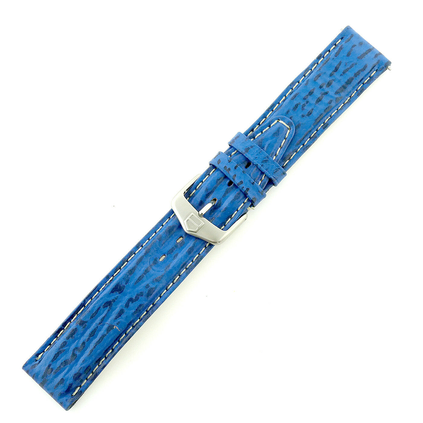 19mm Blue Leather Strap-Watch Straps-Hurdle's Jewelry Collection-hurdles-jewelry-boulder-colorado