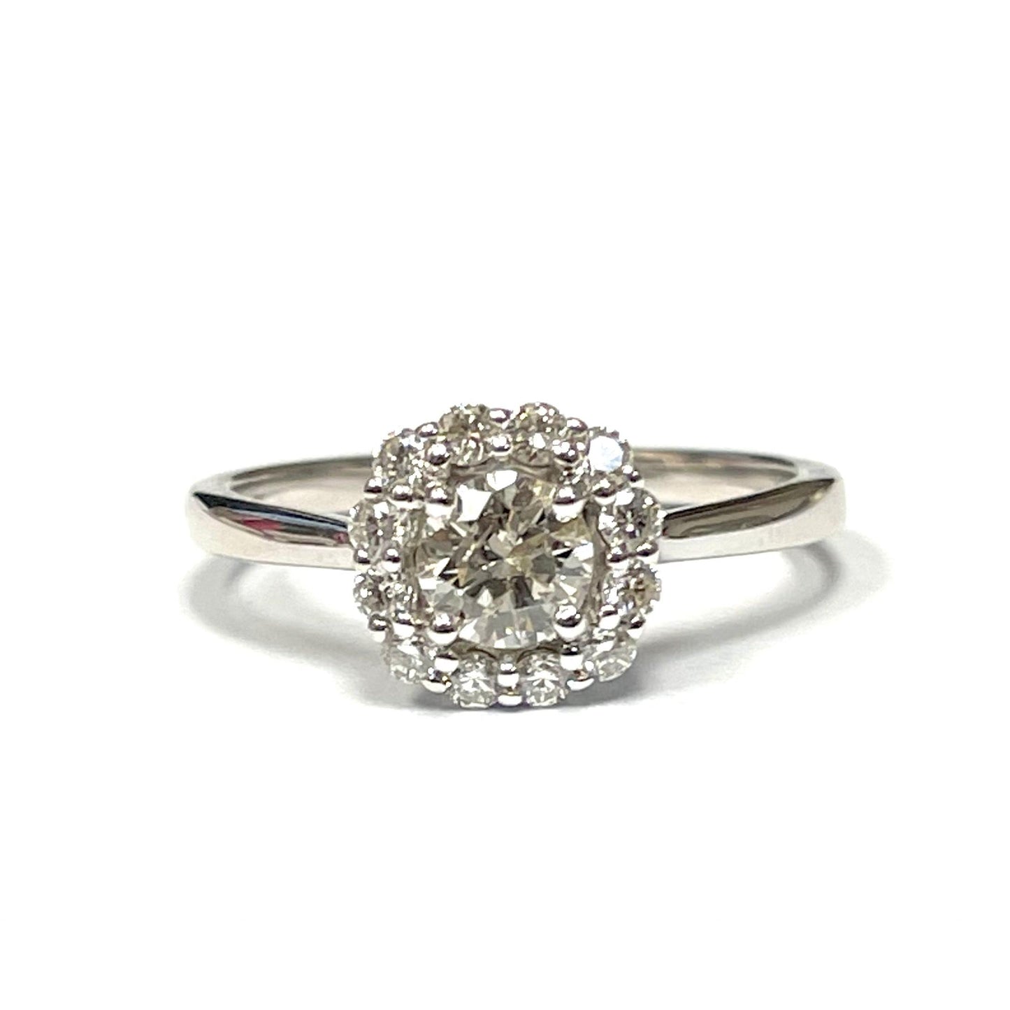 Diamond Halo Engagement Ring-Engagement Ring-Hurdle's Jewelry Collection-I don' know or see my size-hurdles-jewelry-boulder-colorado
