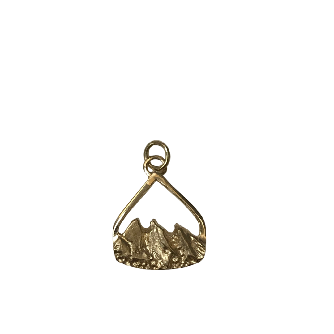 Flatiron Pendant - Gold Small-Pendant-Hurdle's Jewelry Collection-hurdles-jewelry-boulder-colorado