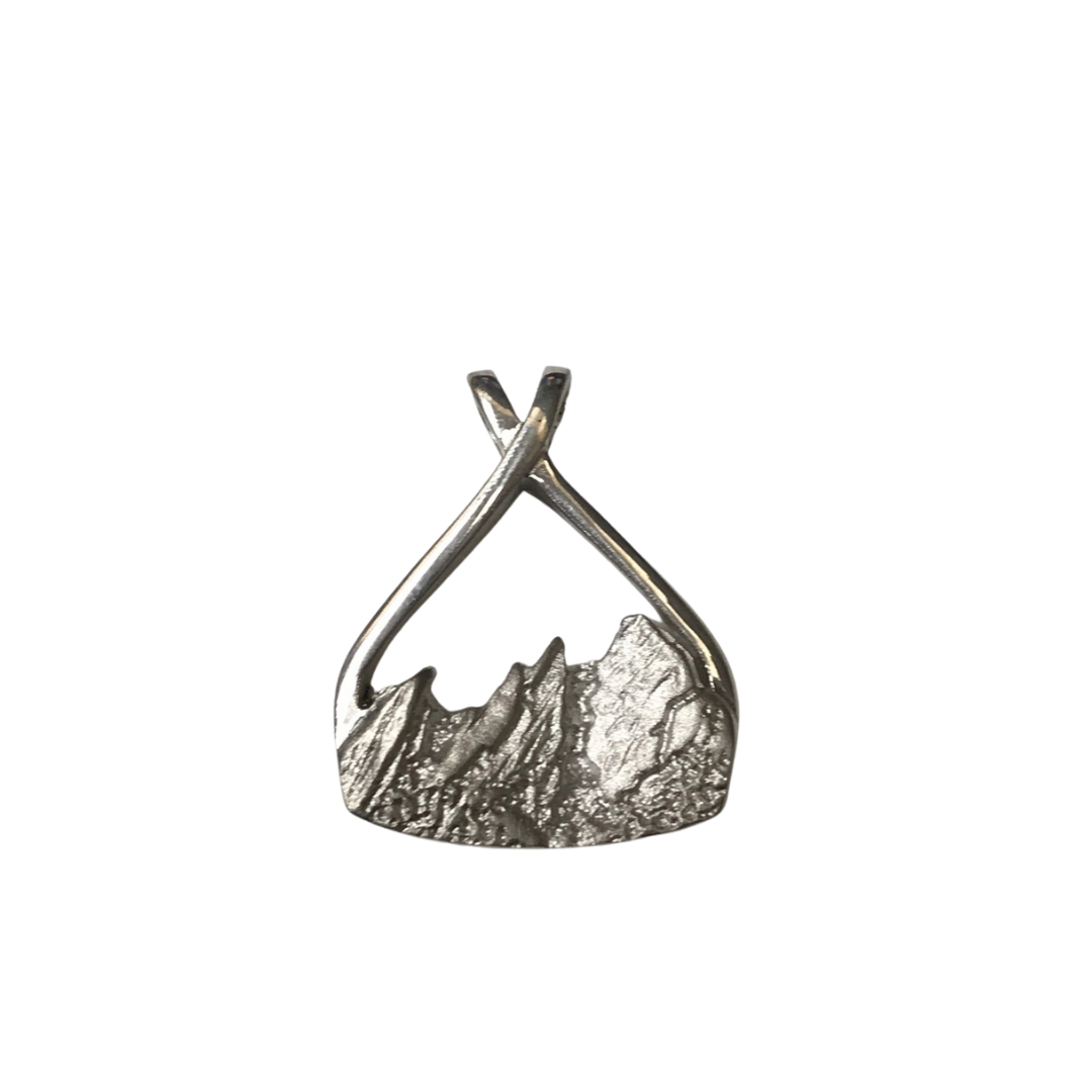 Flatiron Pendant Silver Large-Pendant-Hurdle's Jewelry Collection-hurdles-jewelry-boulder-colorado